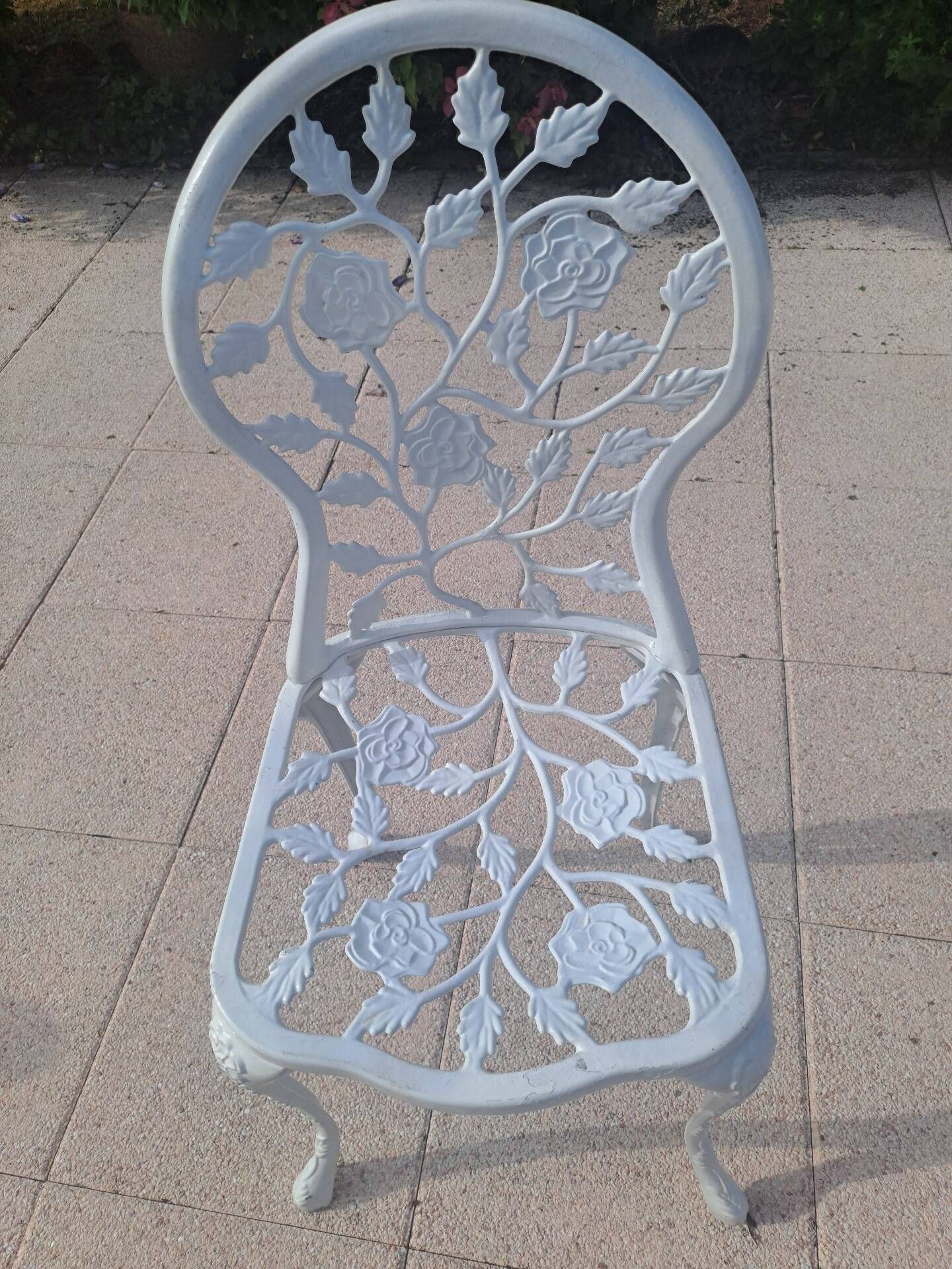 Chaise en fonte d'aluminium