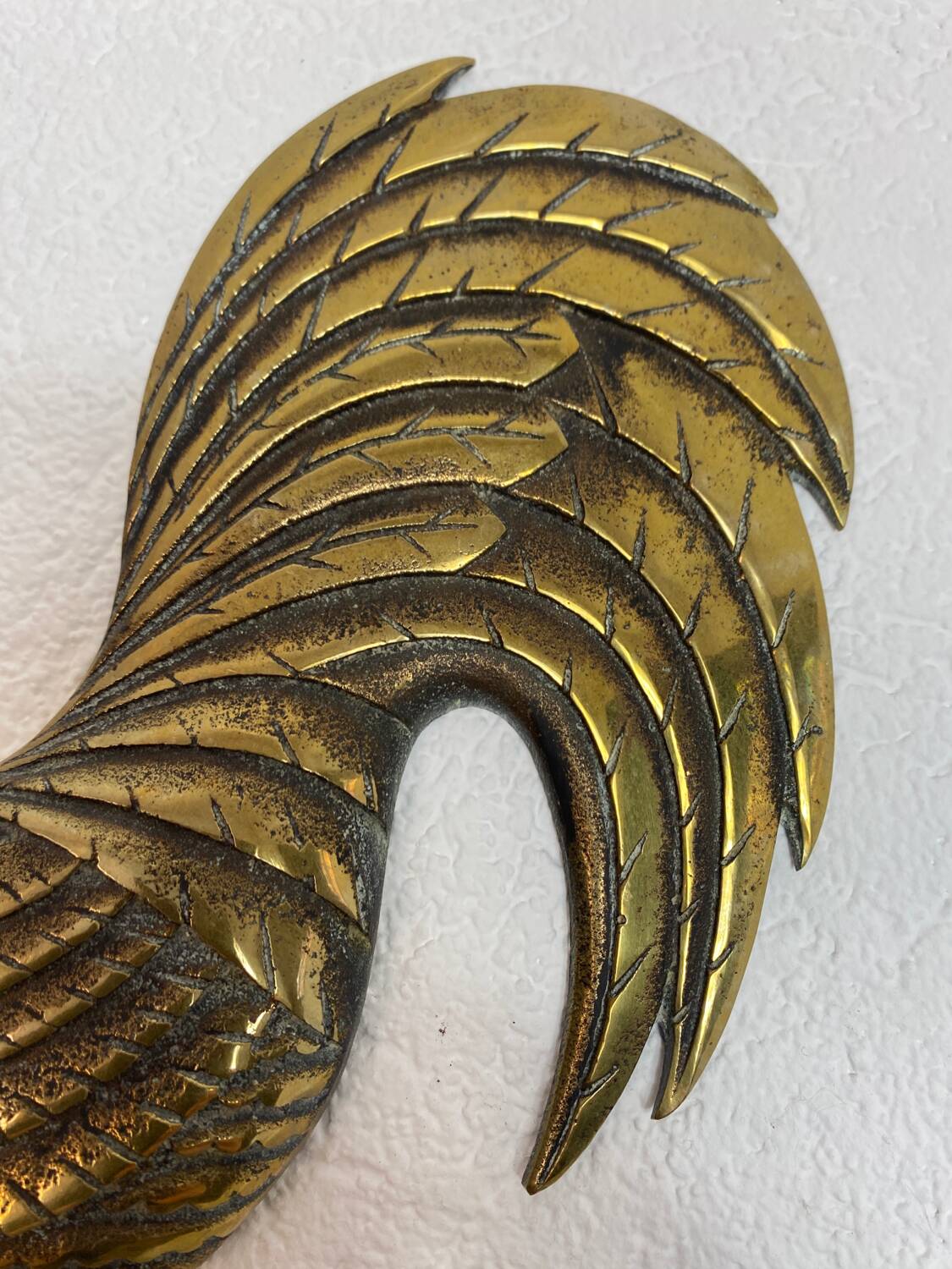 Solid Brass Zoomorphic Rooster Wall Candle Holder