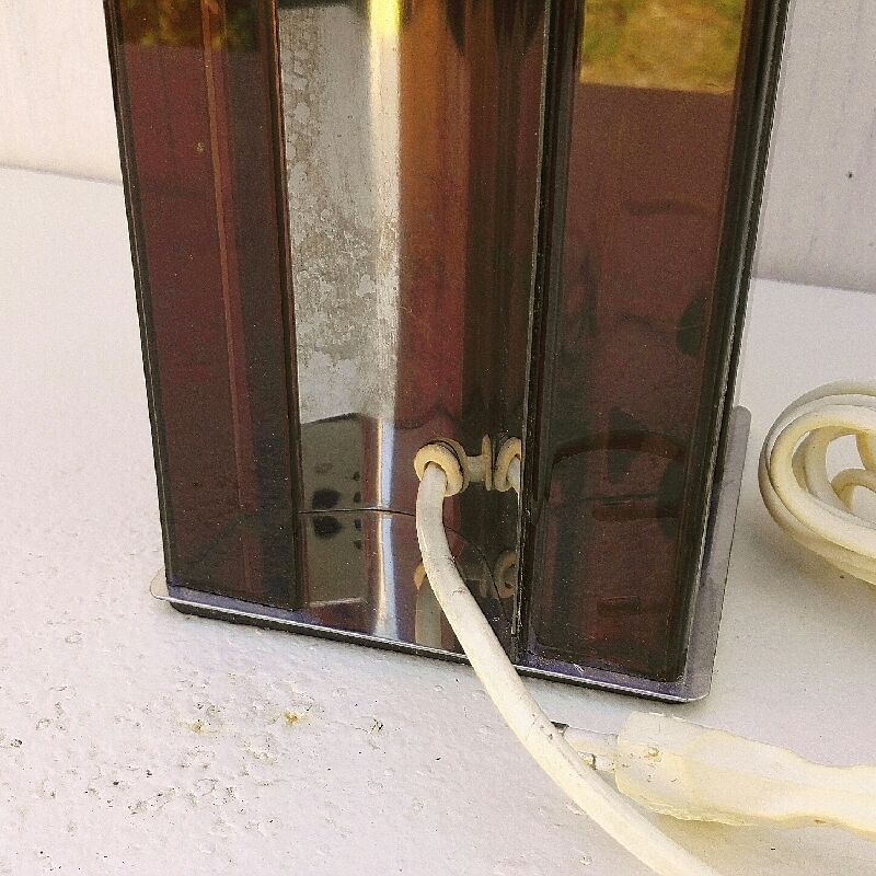 70's design plexiglass lamp foot