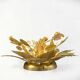 Vintage gold leaf metal flower wall light Florentine wall sconce