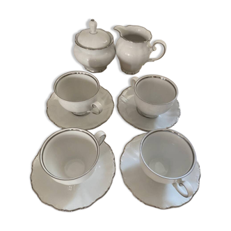 Seiltmann Weiden silver-plated porcelain tea and coffee service
