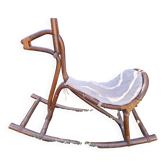 Rattan rocking horse