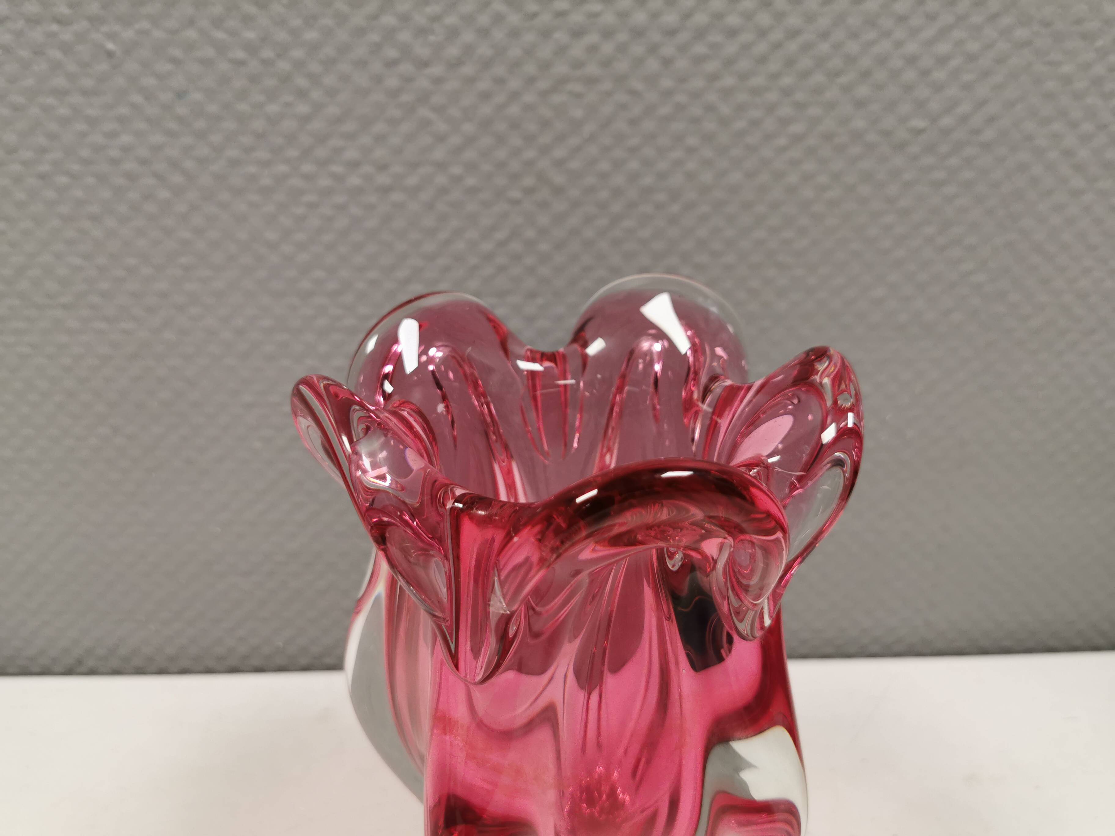 Bohemian glass vase, by Josef Hospodka for Chrisbka Glaswerke 1960s