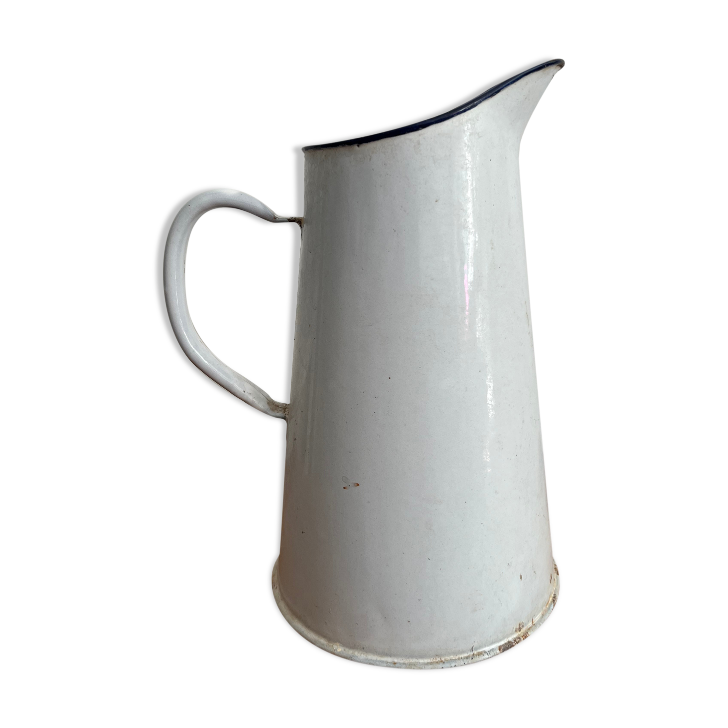 Antique enamelled broc vase