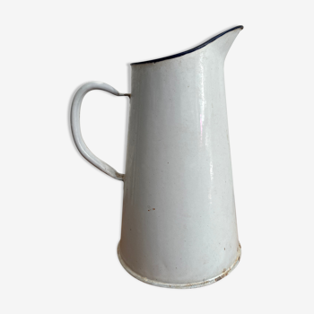 Antique enamelled broc vase