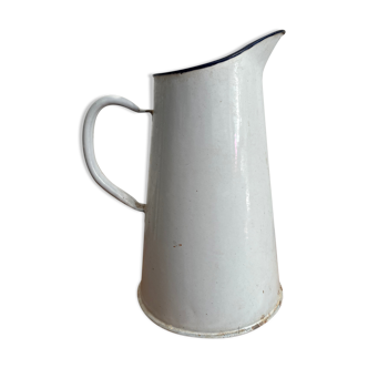 Antique enamelled broc vase