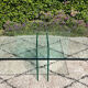 Low table design in tempered glass