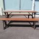 Table + 2 brewery benches - old brewery L.F. Haag Ingwiller prey