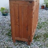 Vintage Parisian buffet in raw wood - 2 doors, 2 drawers