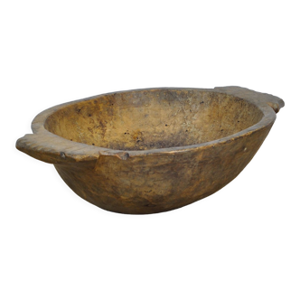 Handmade Wooden Dough Bowl, Early 1900s