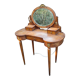 Louis XVI style kidney dressing table in veneer wood and bramble veneer