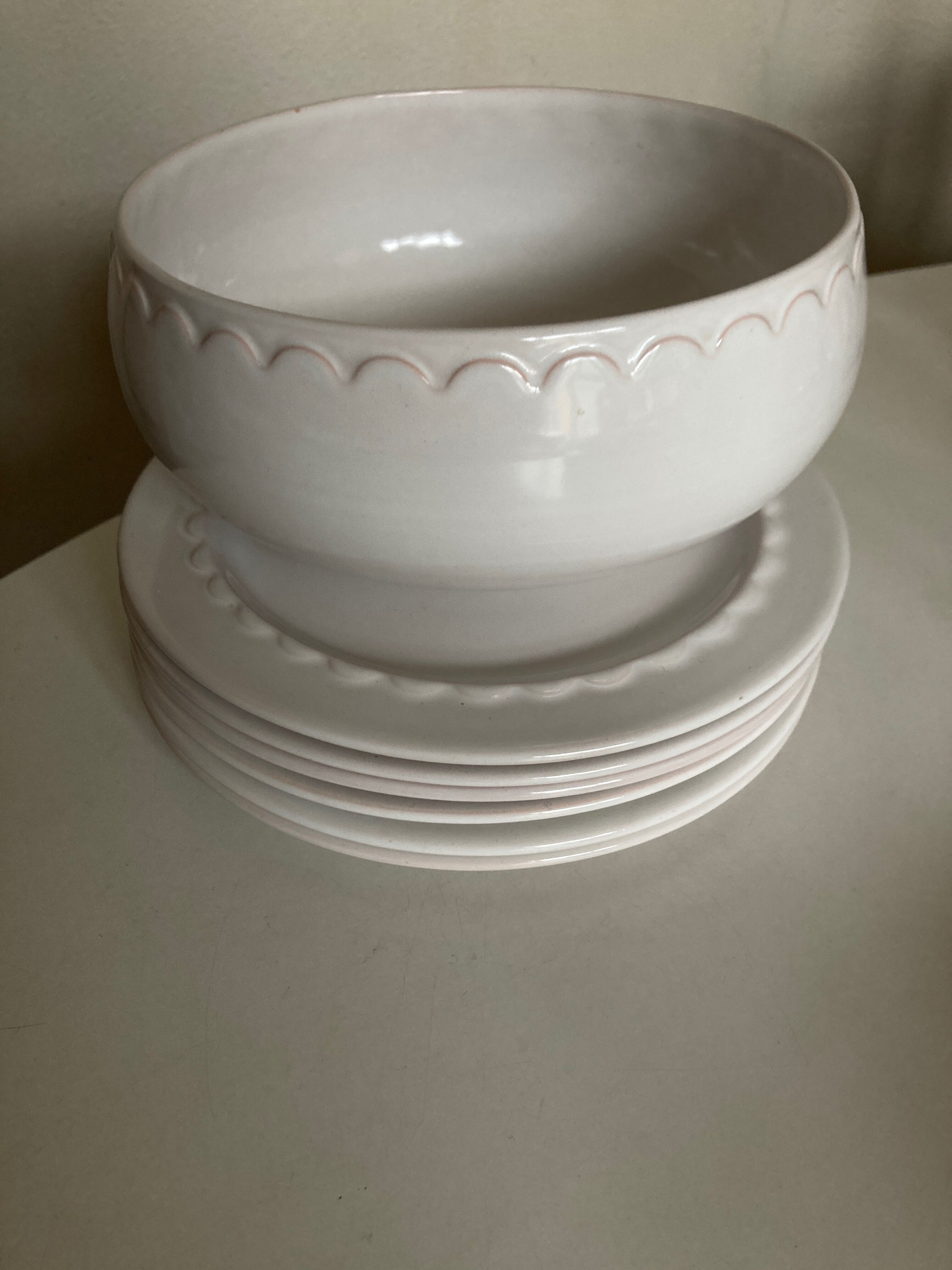 Set of 6 plates of glazed earth 1970 Pierre Motton for Gien