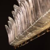 Luxury Large Size Art Decò Chandelier By Barovier e Toso, Murano Glass, 1940