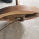 Scandinavian floor lamp 1960, wood and brass