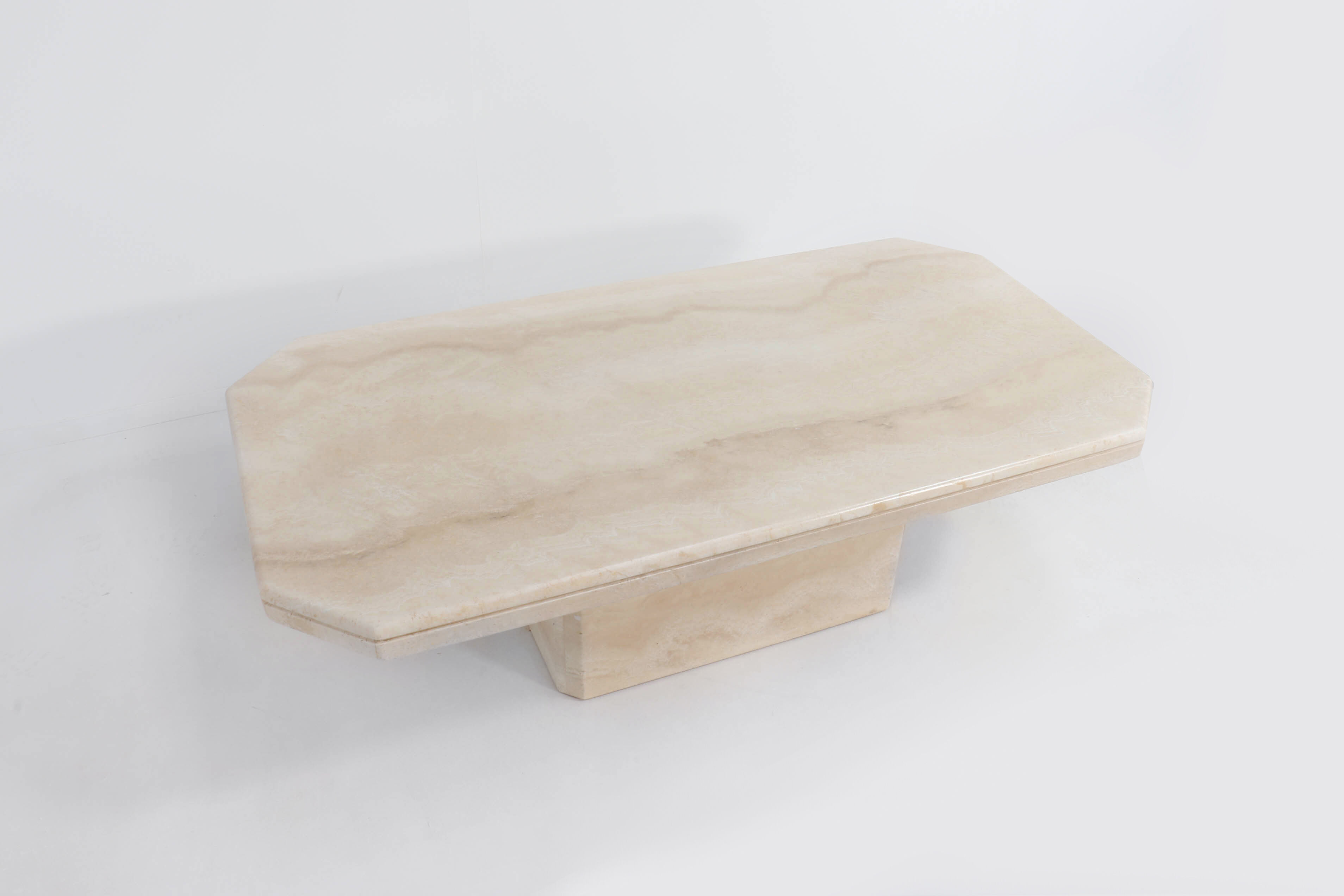 Vintage italian travertine coffee table