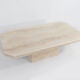 Table basse italienne vintage en travertin