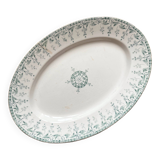 Opaque "Sagittaires" ironstone oval dish from Gien