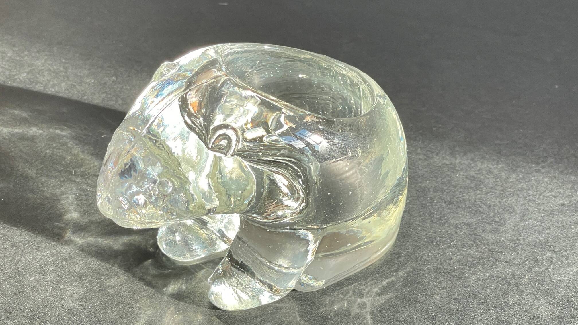 Semi-crystal candle holder Polar BEAR Shape Vintage