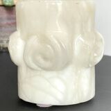 Vintage alabaster stone pencil pot