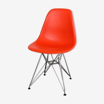 Chaise Vitra Eames Plastic Side rouge coquelicot