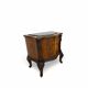 serpentine nightstands in walnut Art Deco
