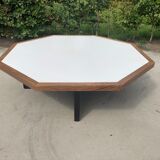 Vintage coffee table wenge hexagon 1960