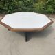 Table basse hexagonale en wengé 1960
