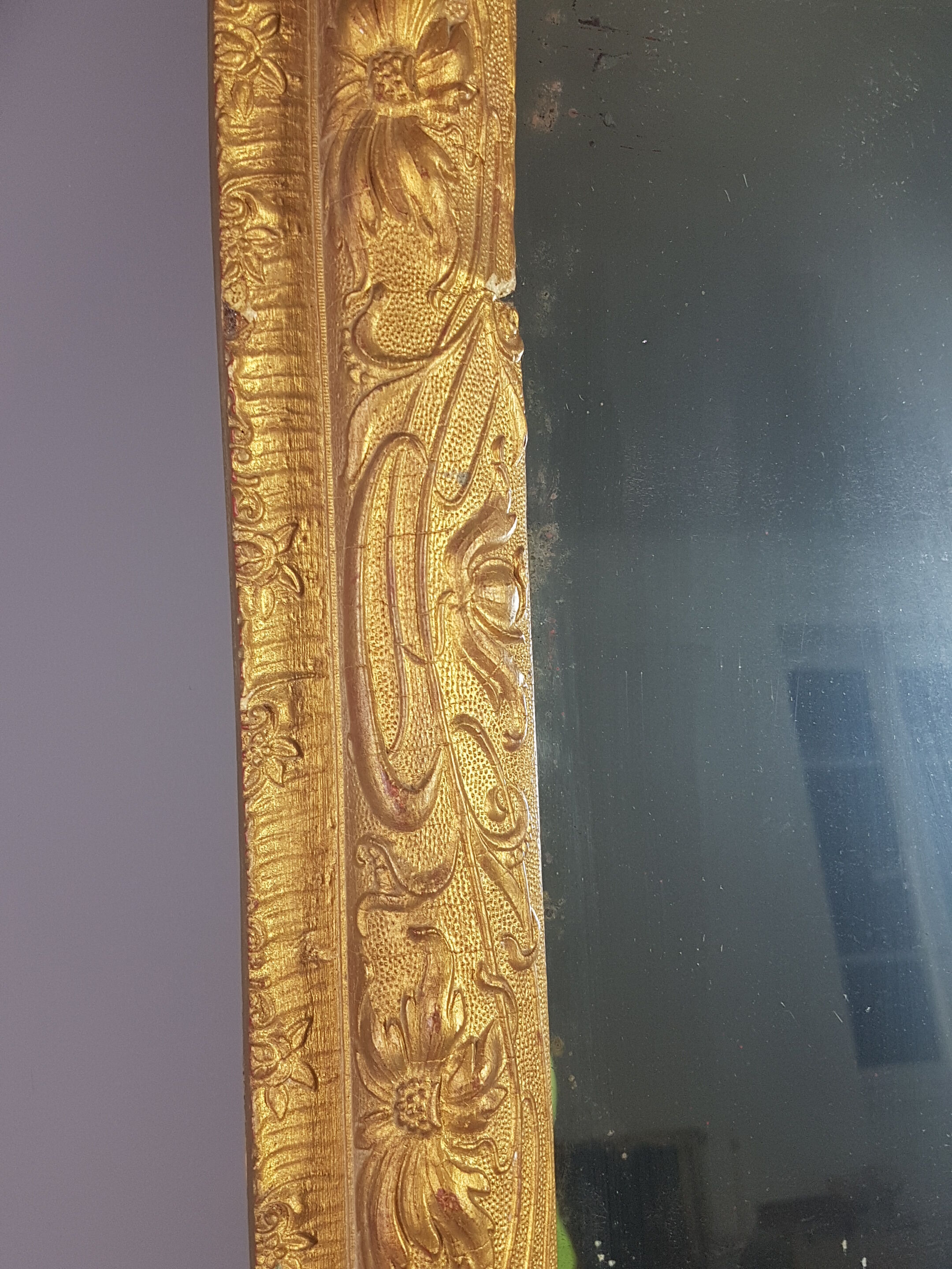 Old mirror, Art Nouveau 60x50 cm