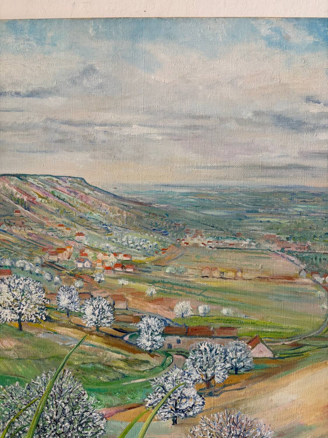 Spring landscape, Puy de Dôme, signed Maurice Bouillot, 1972