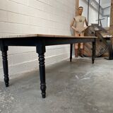 Farm table feet turned