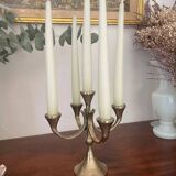 Solid Brass Brutalist Chandelier