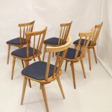 Set of 6 scandinavian vintage chairs 1960