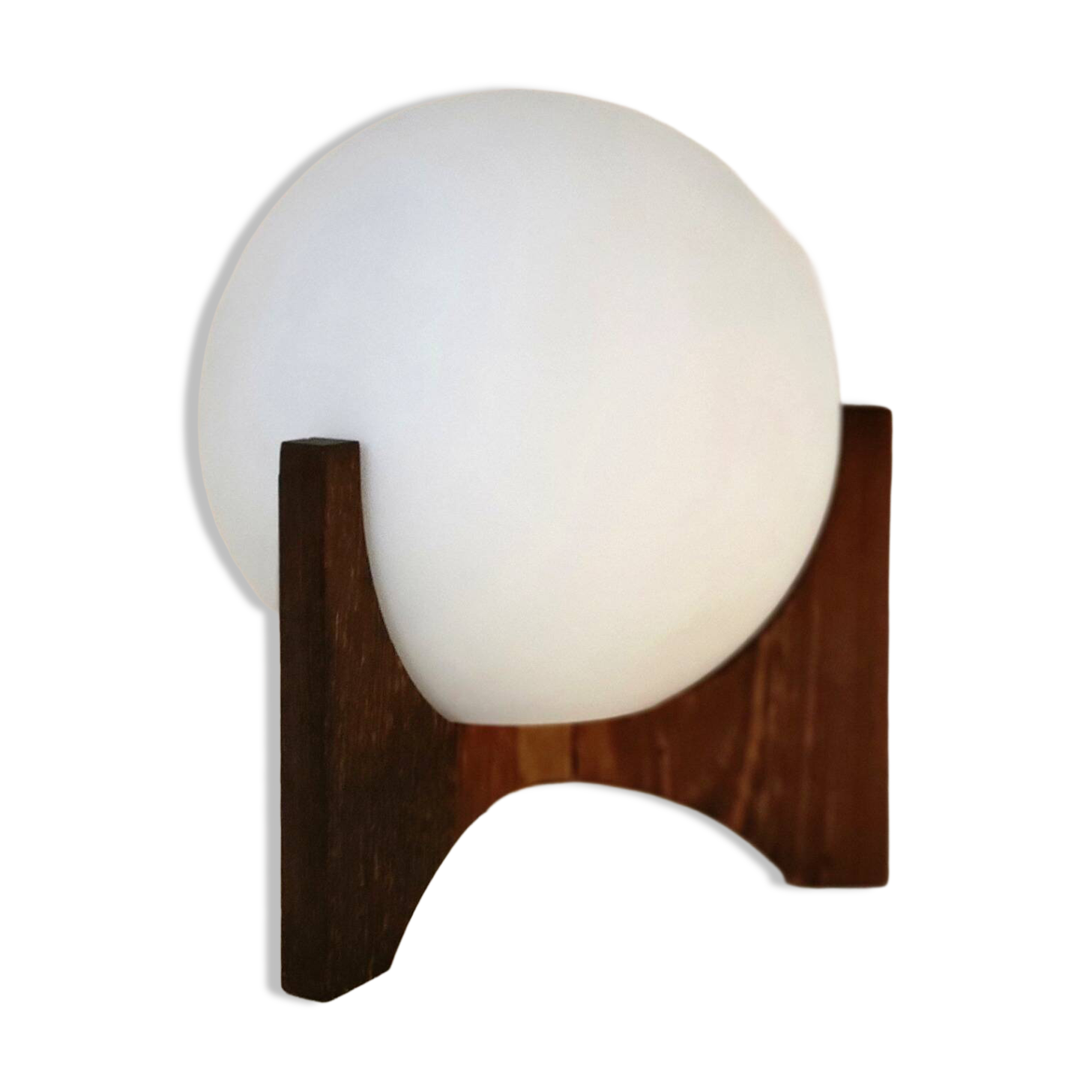 Raak Amsterdam Hokusai D-2022 table lamp in wenge & opal glass