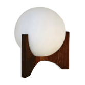 Lampe de table Raak Amsterdam Hokusai D-2022 en wengé et verre opale