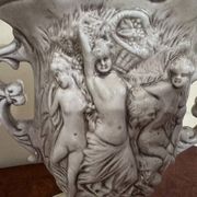 Three-piece ceramic garniture with neo-classical decoration – 20th century