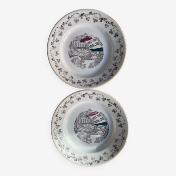 Pair of soup plates