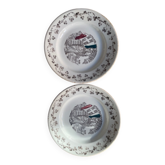 Pair of soup plates