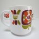 Three mugs and two cups decoration flowers design Jean-Charles Meunier 70s