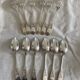 6 silver metal cutlery in their case