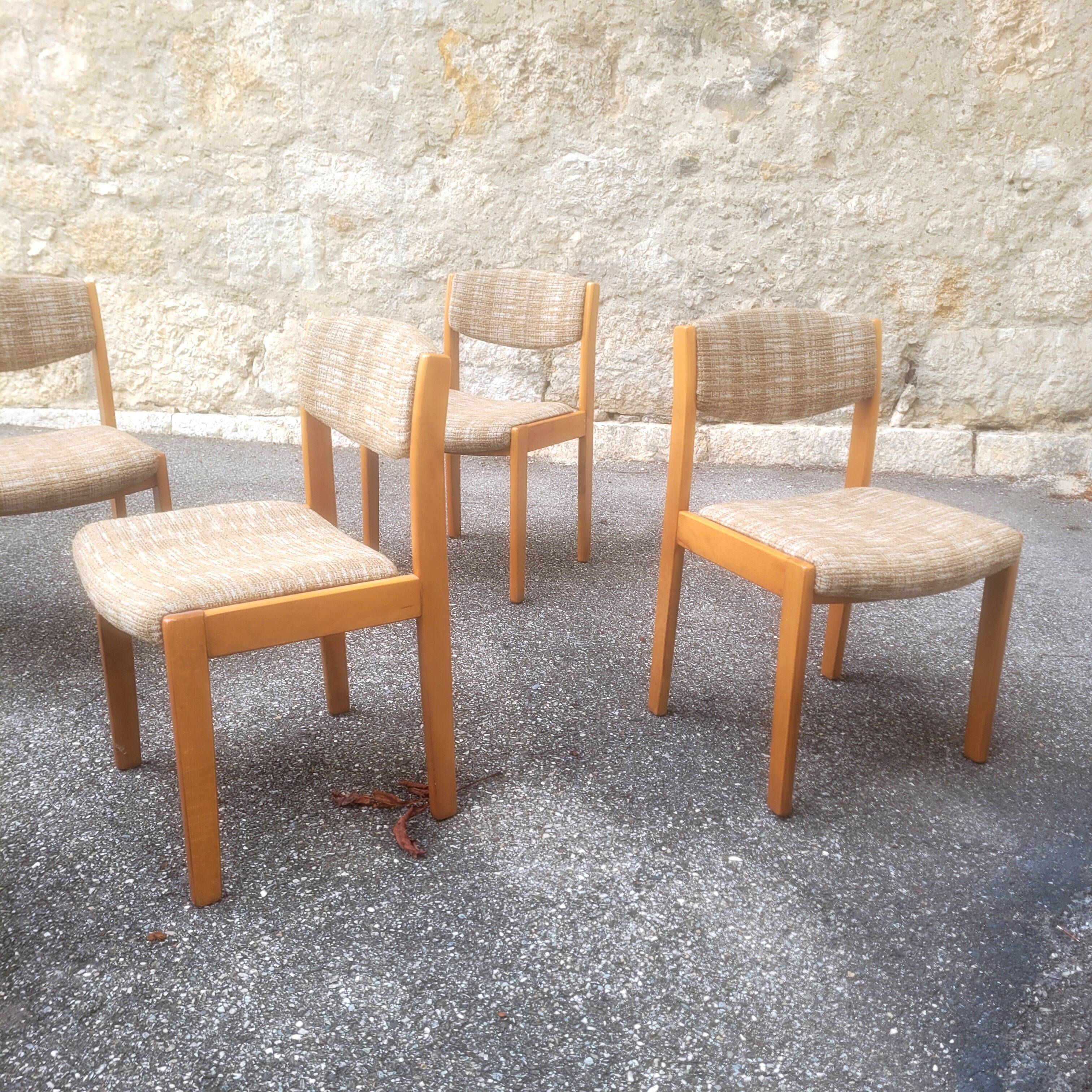 Set of six vintage designer chairs