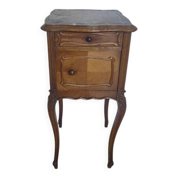 Louis XV bedside table with red marble