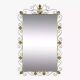 Rectangular mirror from the 50s and 60s on a brass frame