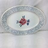 Old oval shaped dish made in france Digoin Sarreguemines model *rené*