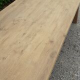 Farm table in solid oak raw wood