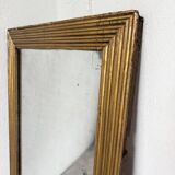 19th century rectangular gilded channel mirror