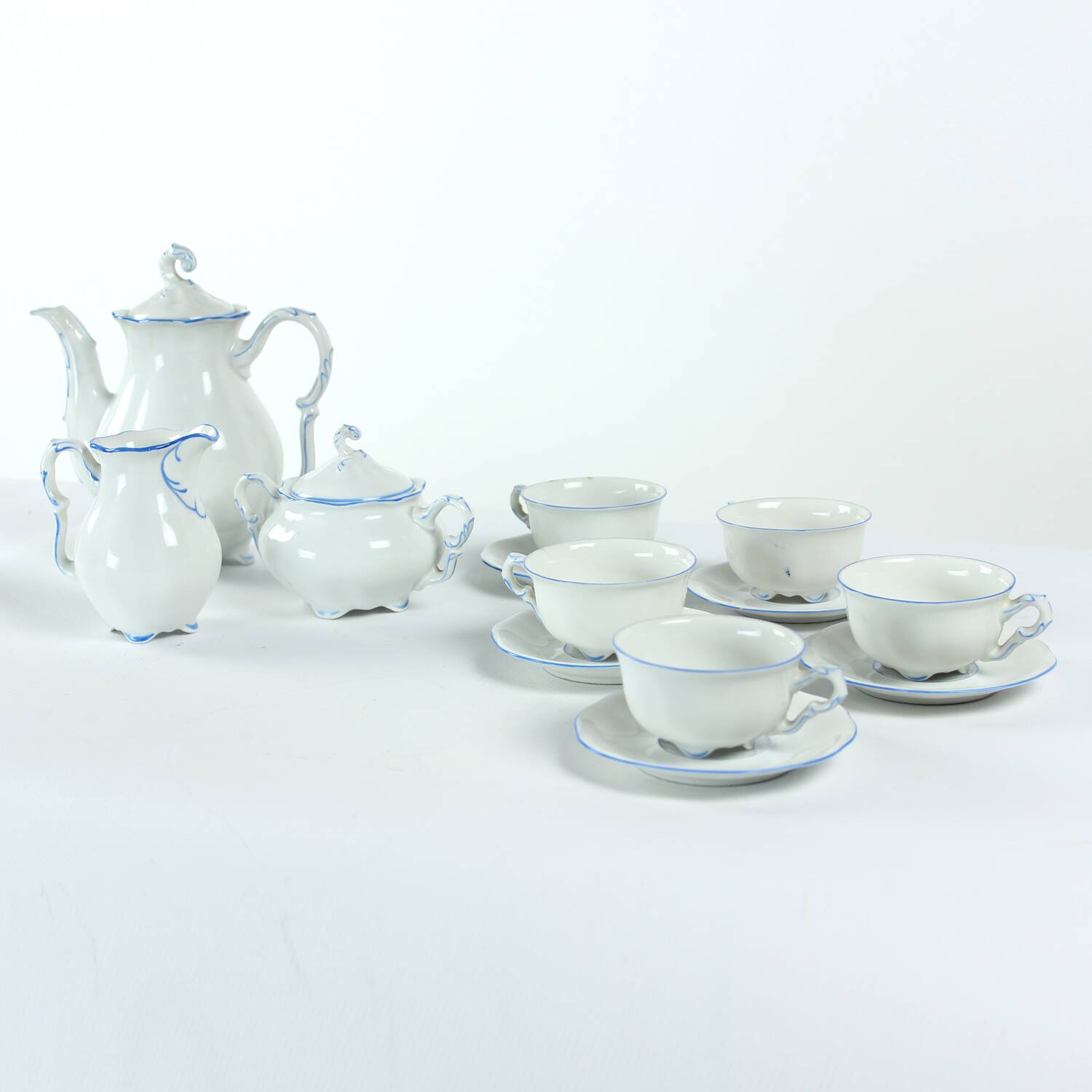 Tea / Coffee Porcelain Set By Pirkenhammer Brezova, 1950s
