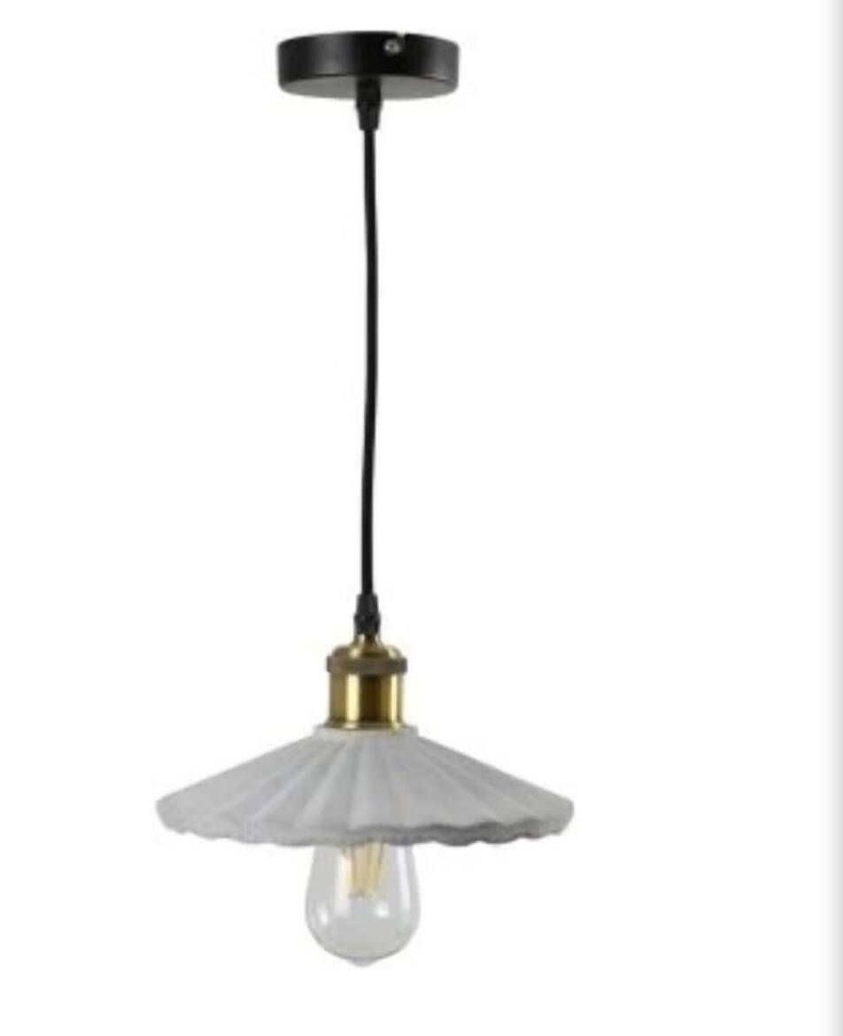 Suspension beton massif style opaline