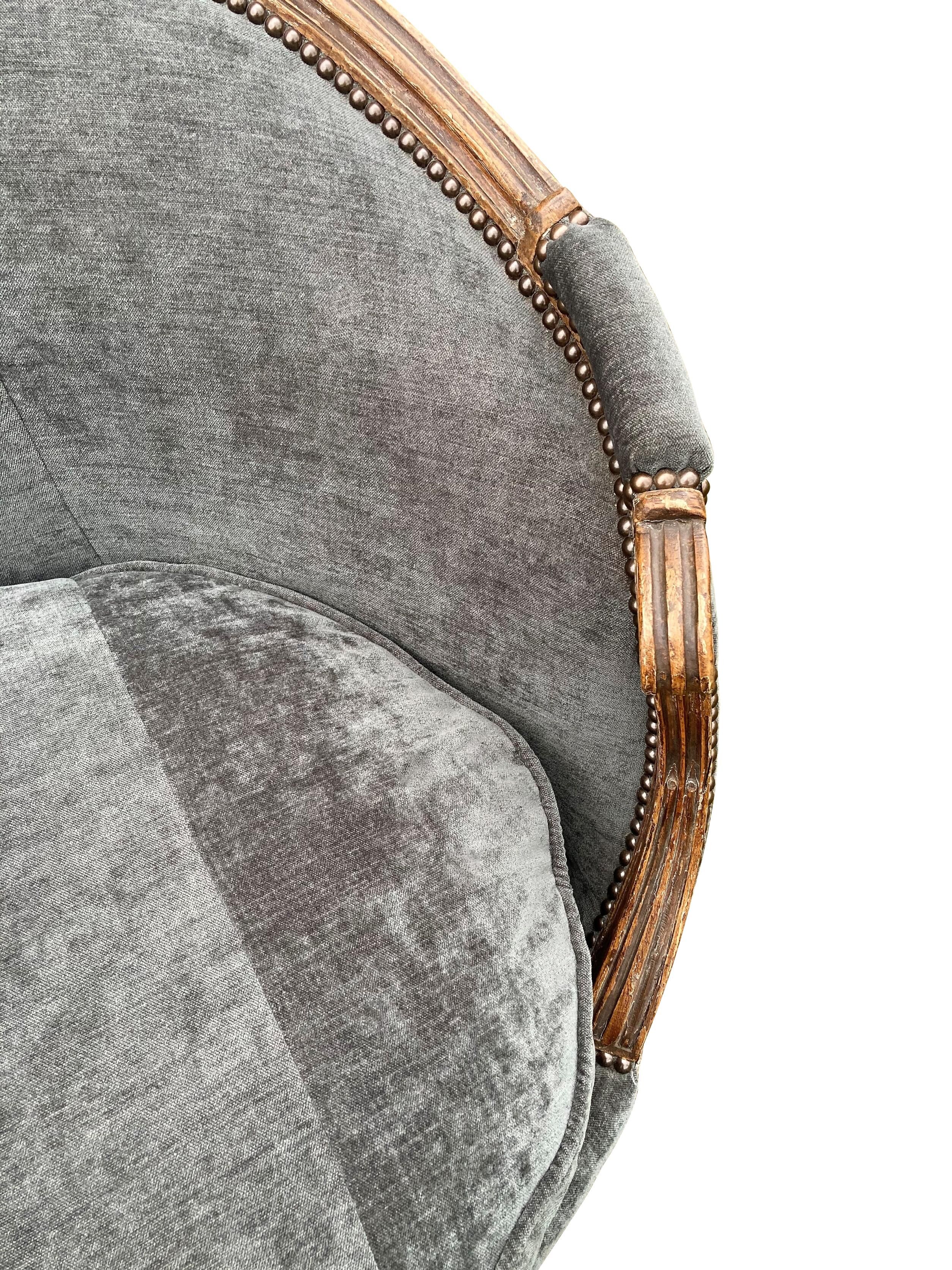 Louis XVI period sofa in basket