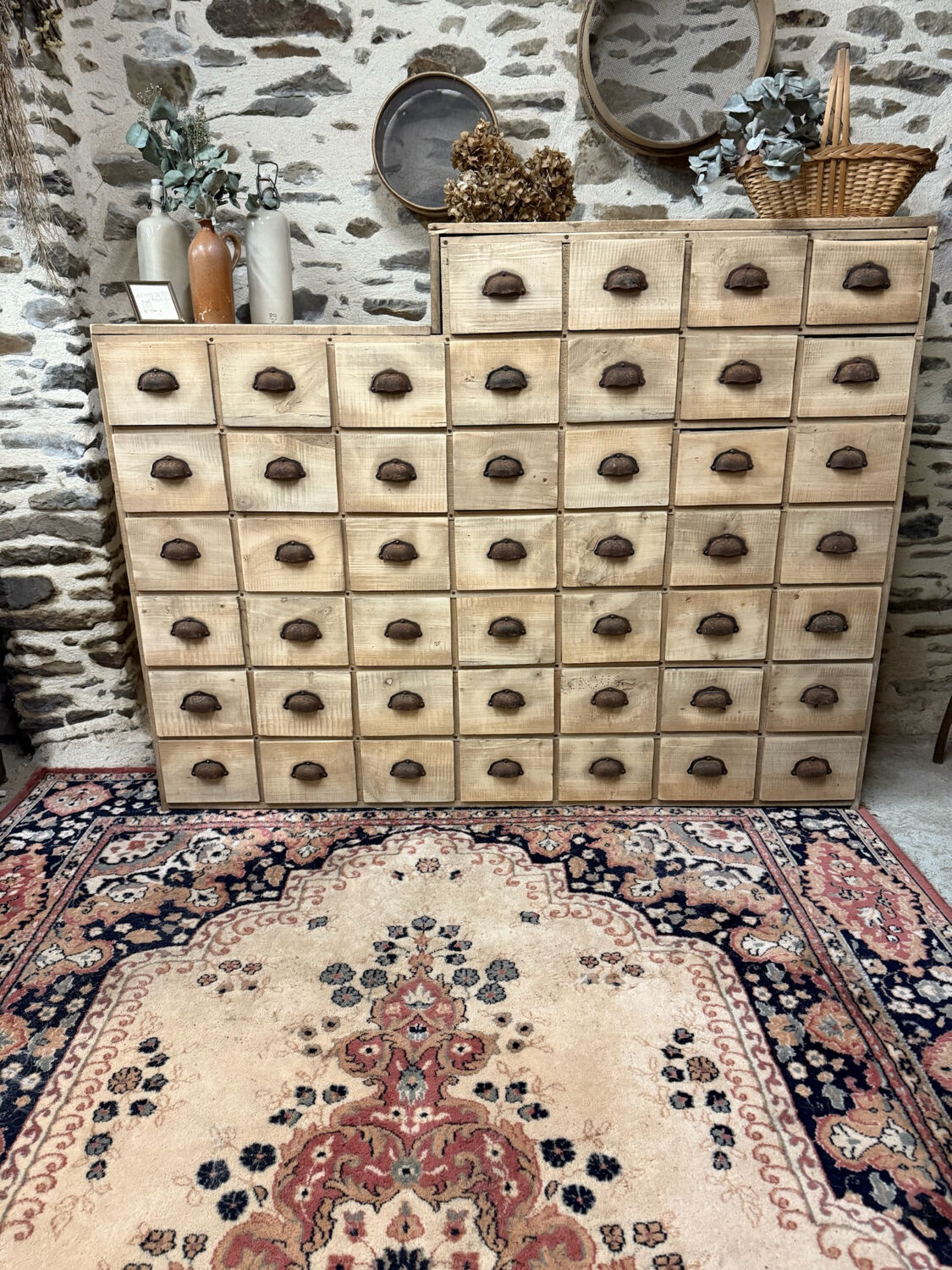 Magnificent wooden workshop cabinet.