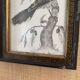 Zoological engraving 1808, 19th-century wooden frame